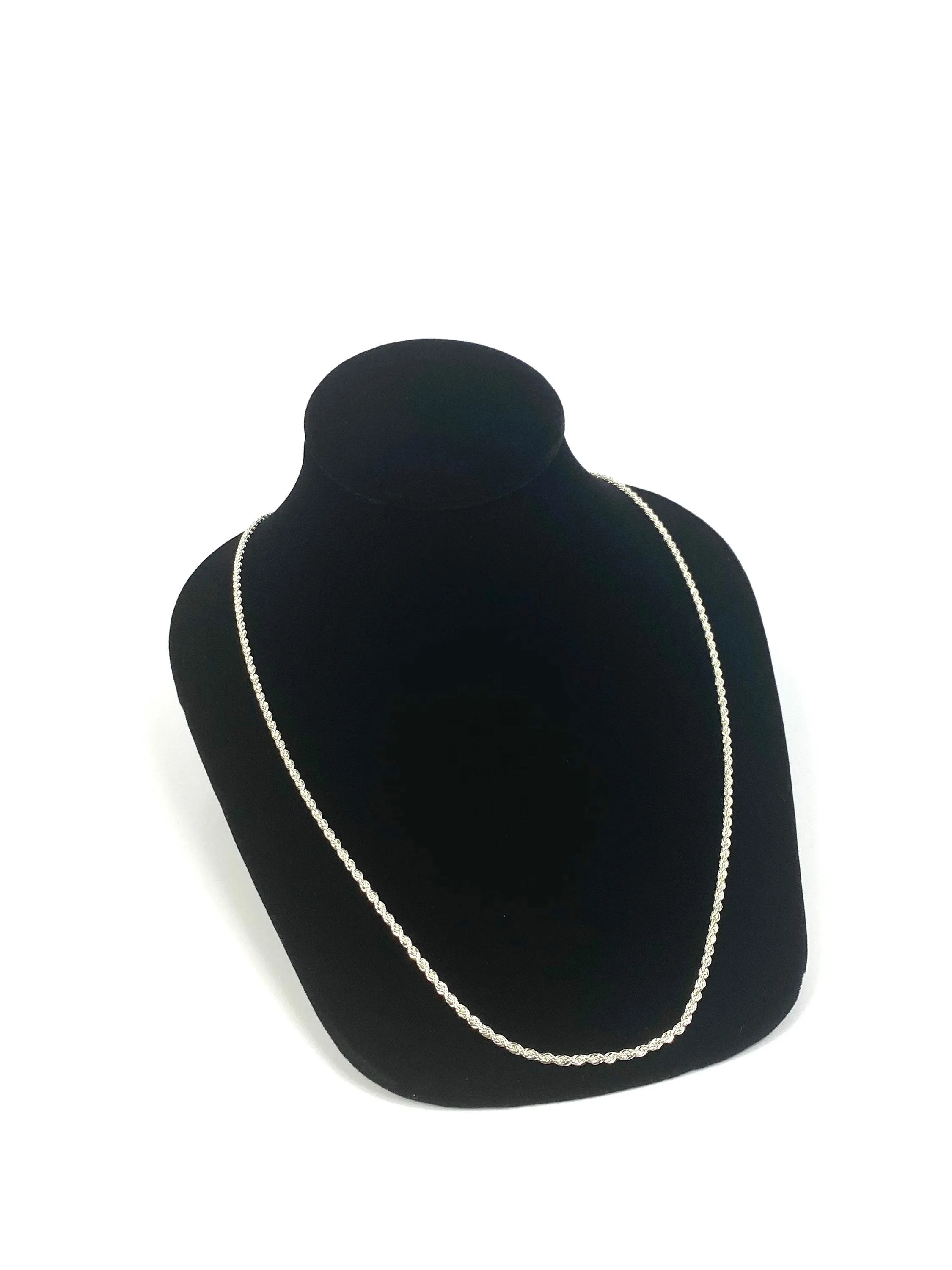 24” 2.5mm Sterling Silver Rope Chain, Sku: S2.5FRLC-24