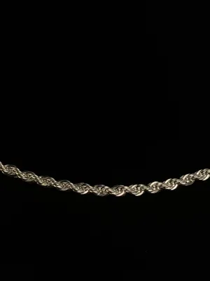 24” 2.5mm Sterling Silver Rope Chain, Sku: S2.5FRLC-24