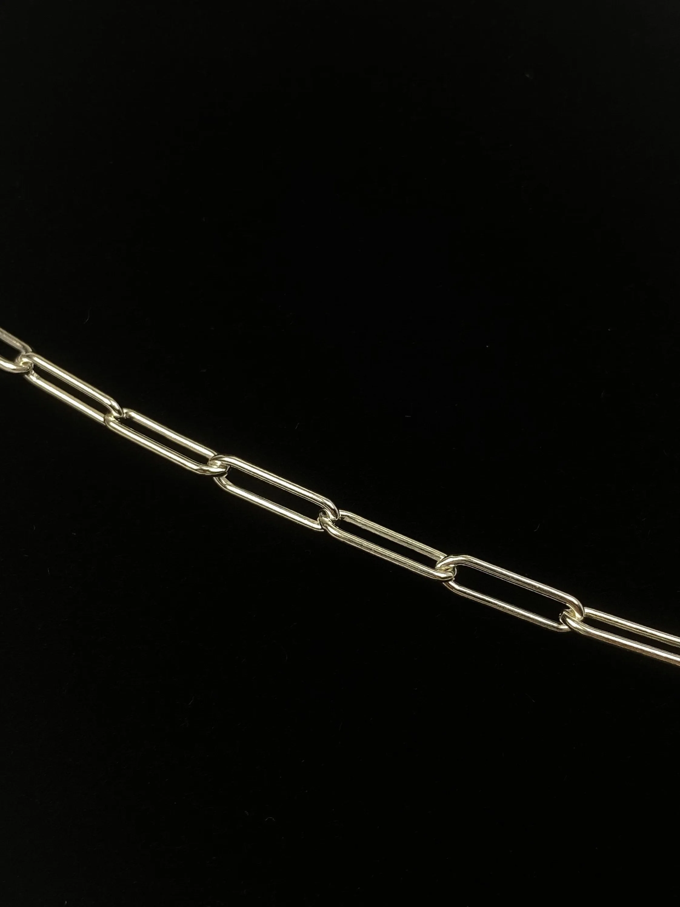 24” Sterling Silver Elongated Chain, Sku:S40012LC-24