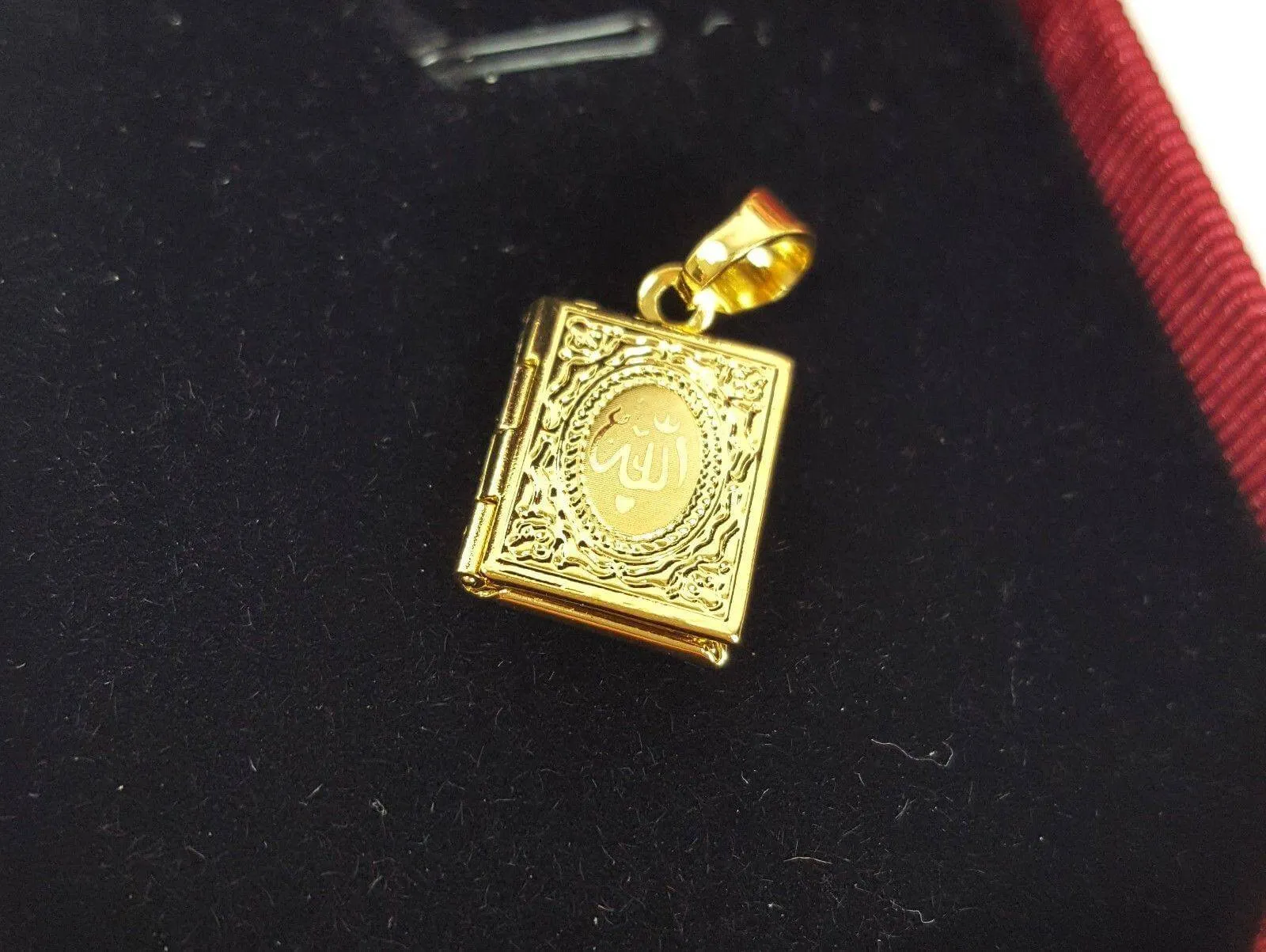 24k Gold Plated Islamic Pendant Copper Necklace
