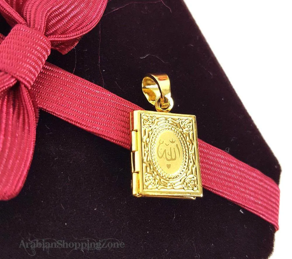 24k Gold Plated Islamic Pendant Copper Necklace