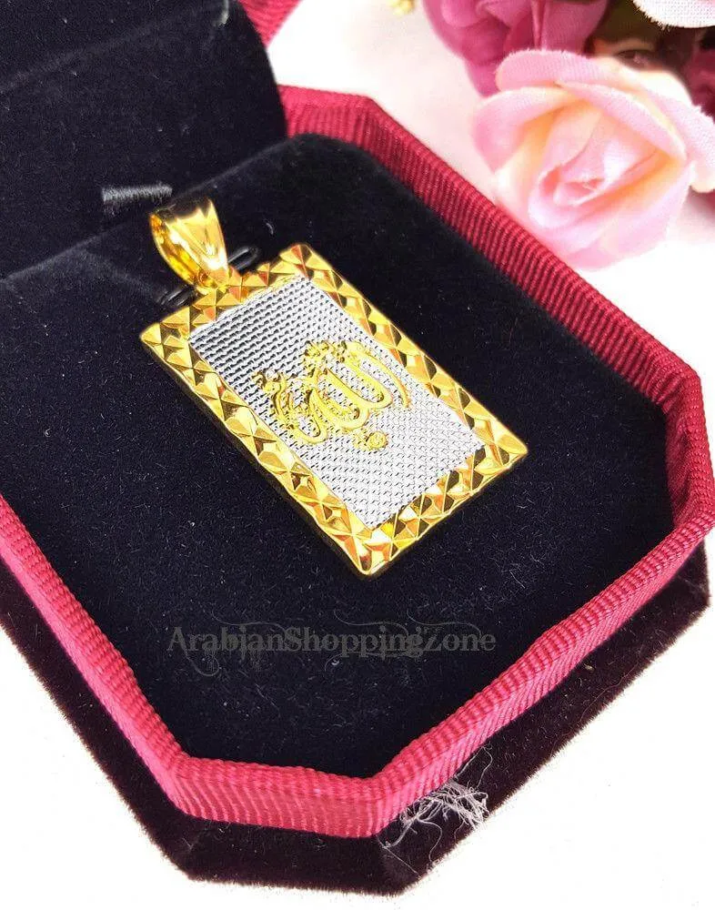 24k Gold Plated Islamic Pendant Copper Necklace