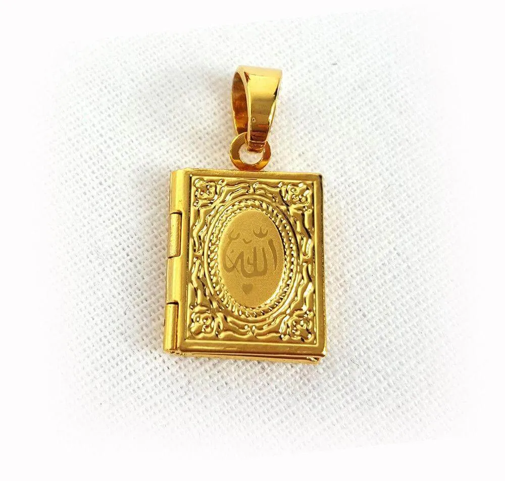 24k Gold Plated Islamic Pendant Copper Necklace