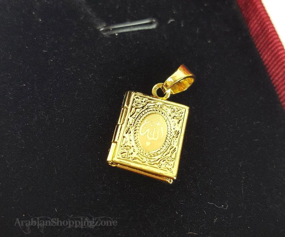 24k Gold Plated Islamic Pendant Copper Necklace