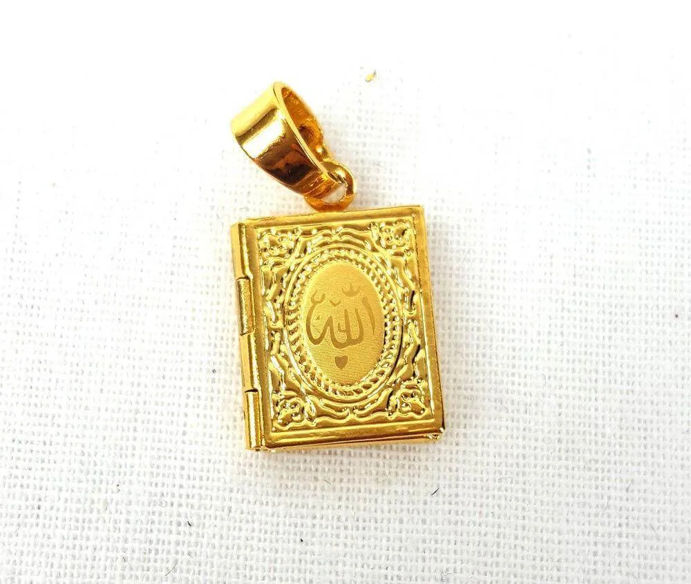 24k Gold Plated Islamic Pendant Copper Necklace