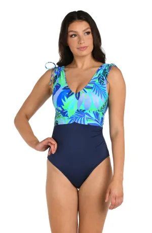 24th & Ocean Aegean Tropics V-Neck One Piece