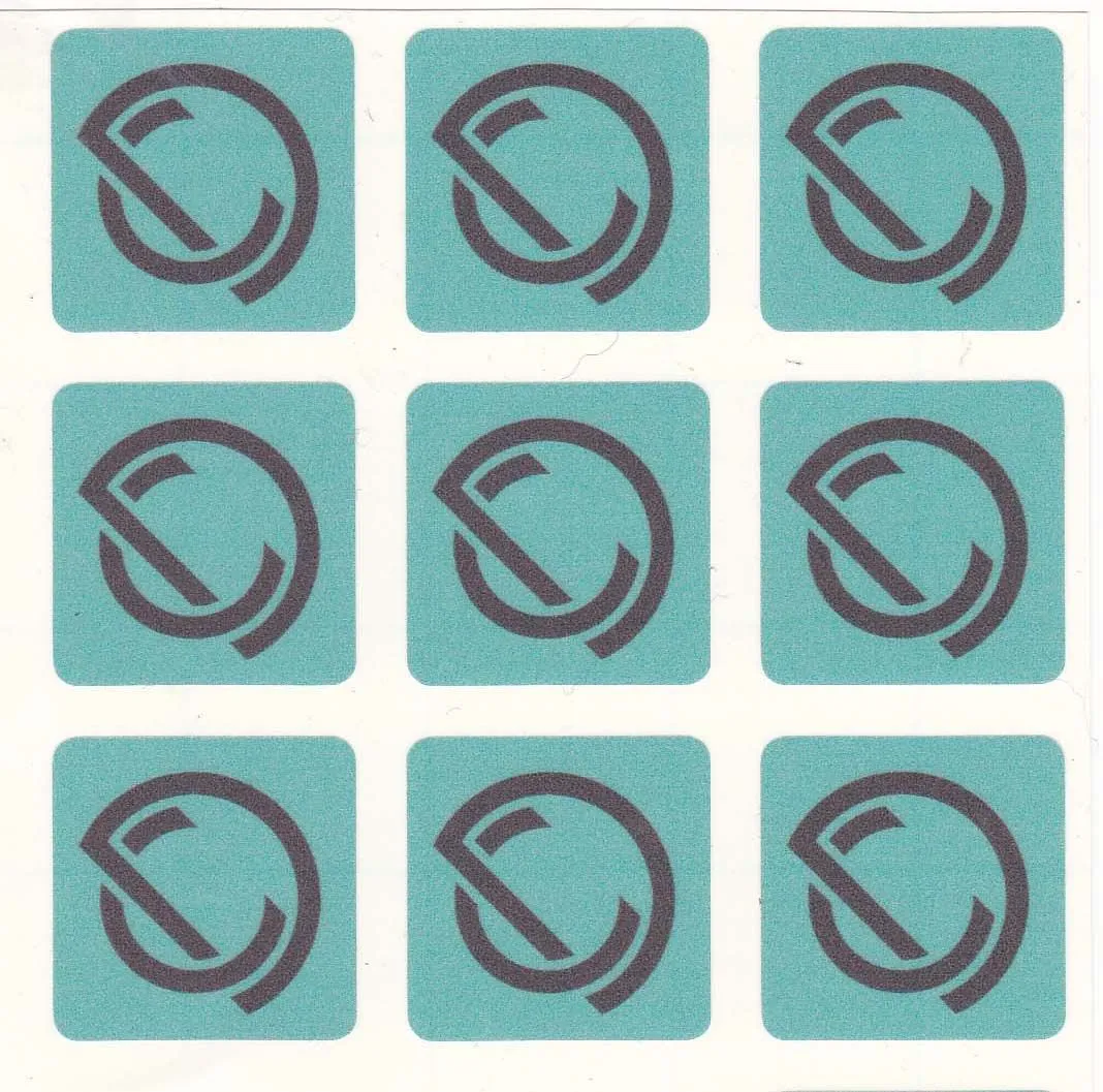 25mm Square Printed Labels