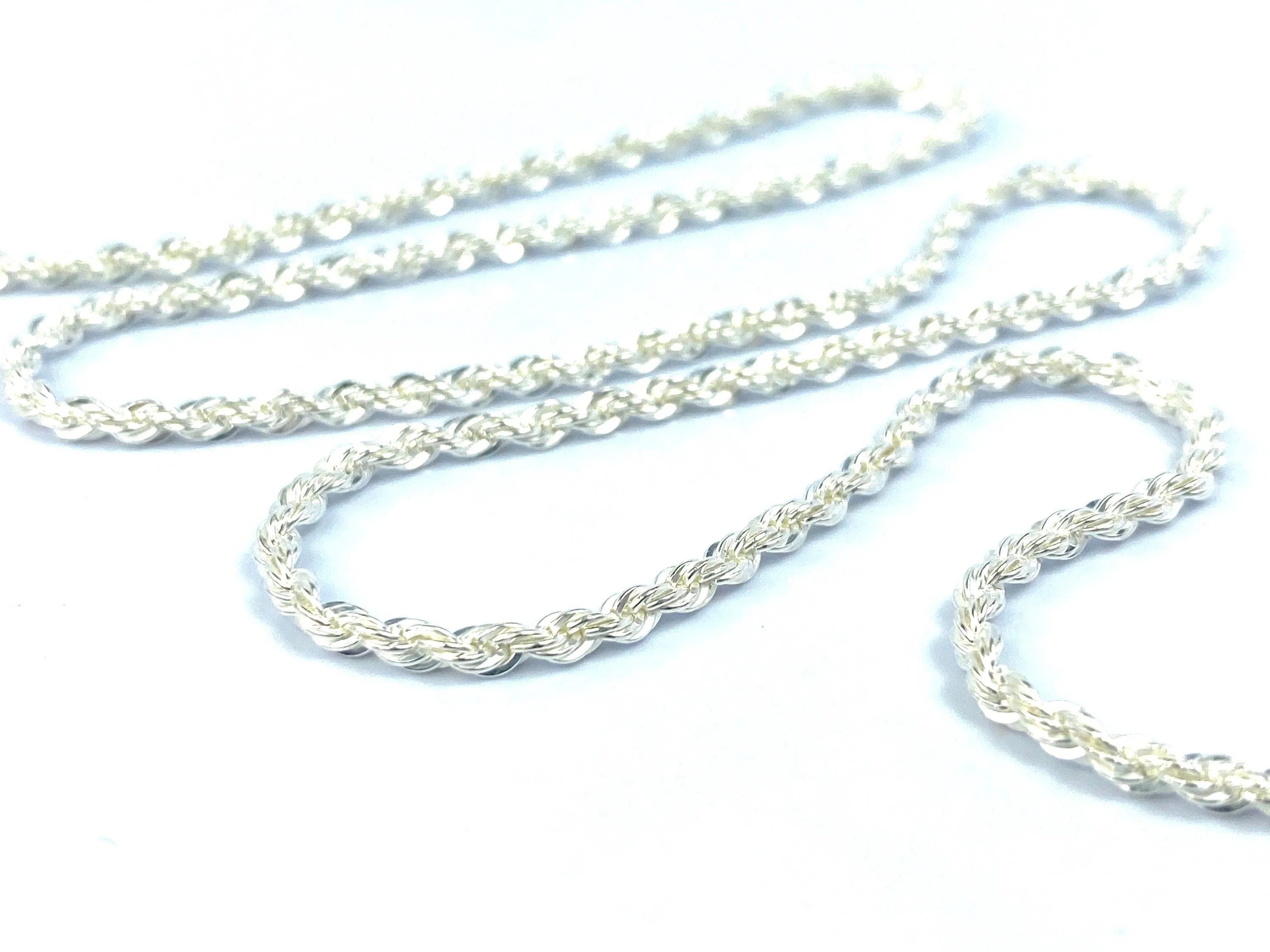 2.5mm Sterling Silver Rope Chain, Sku: S2.5FRLC-18