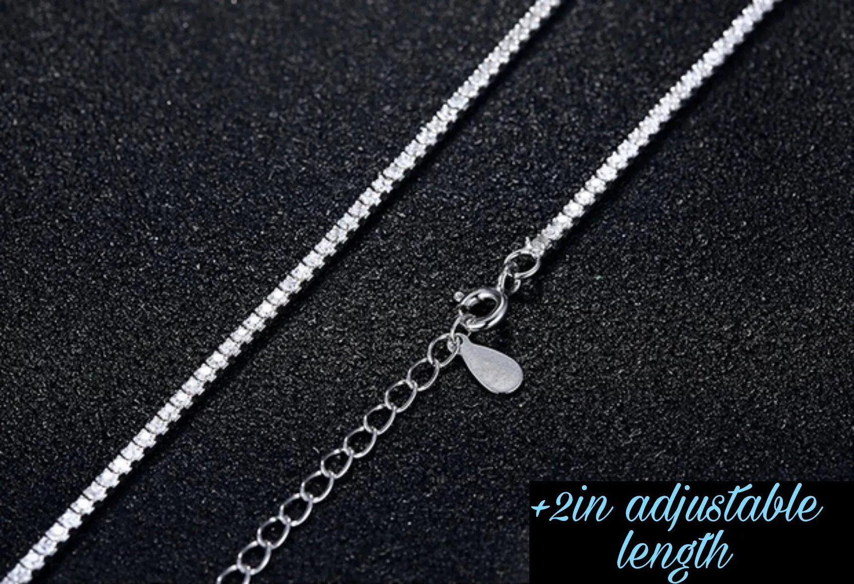 4mm Round Cut Full Moissanite Tennis Choker Necklace | 18k White Gold