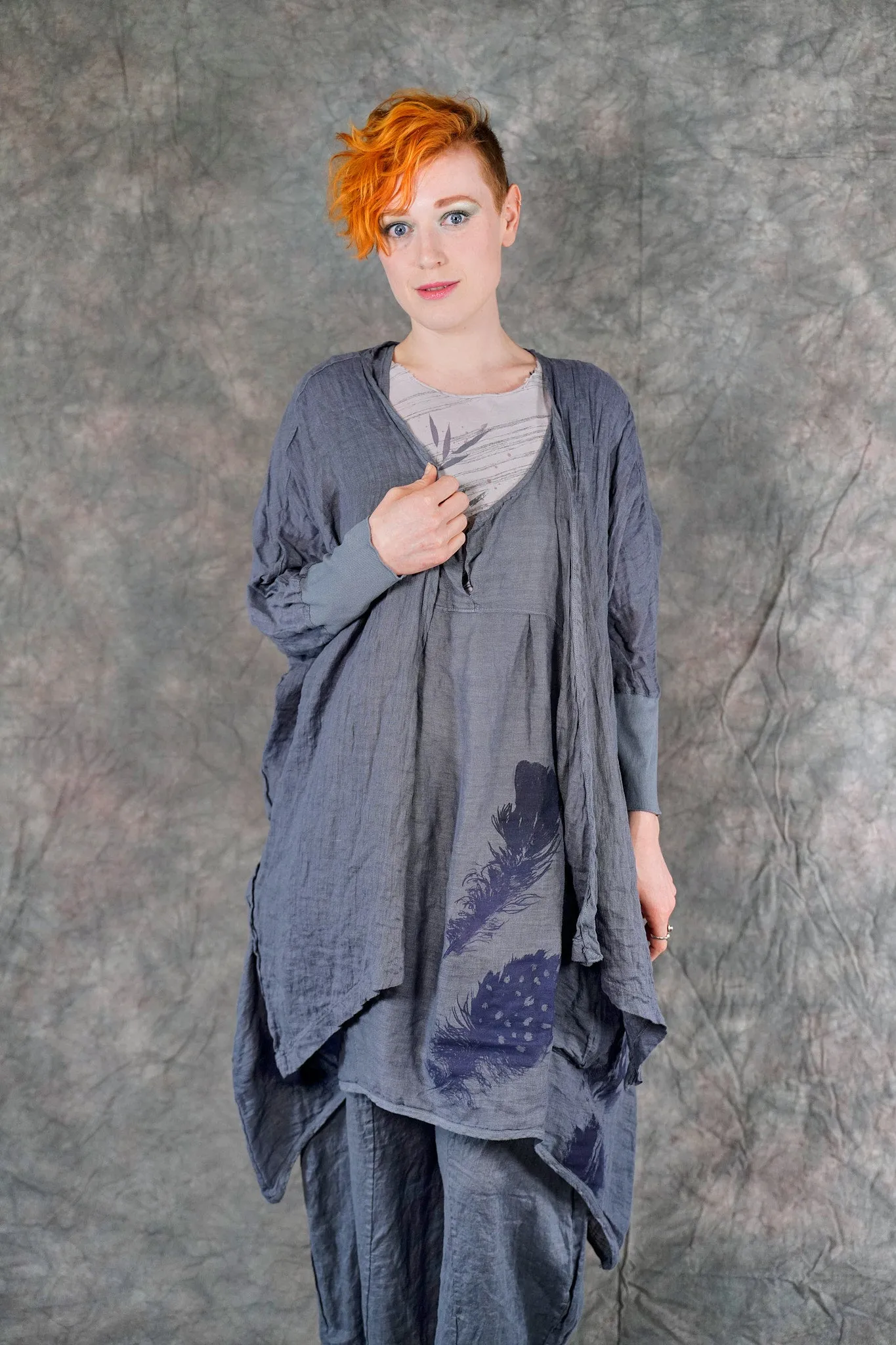 5253 Crinkle Cardi River Mist-P