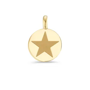 595690 TeNo Yellow Gold Steel Star Charm Pendant