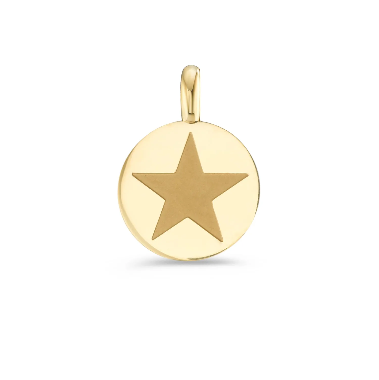 595690 TeNo Yellow Gold Steel Star Charm Pendant