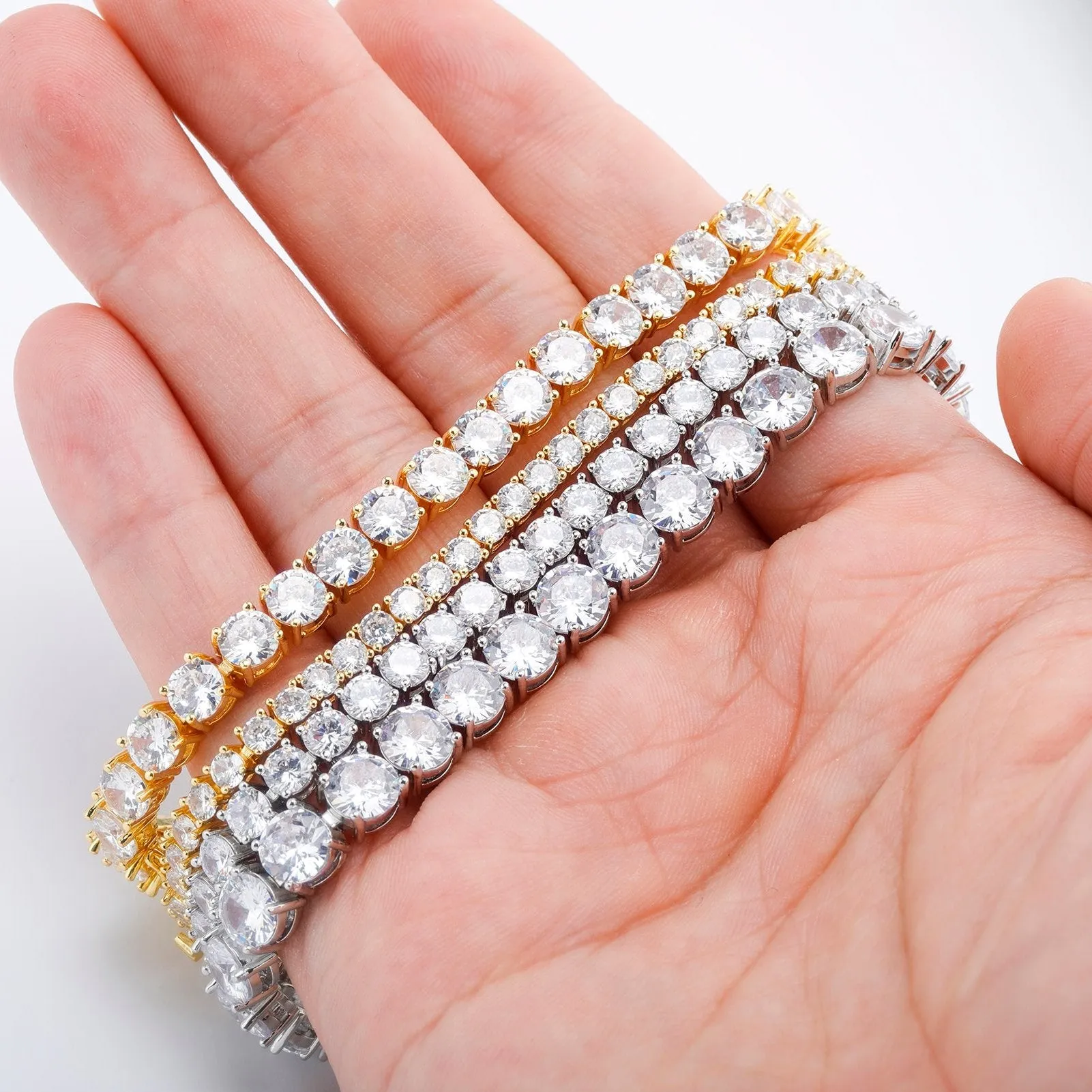 5mm Round Cut Diamond Bracelet