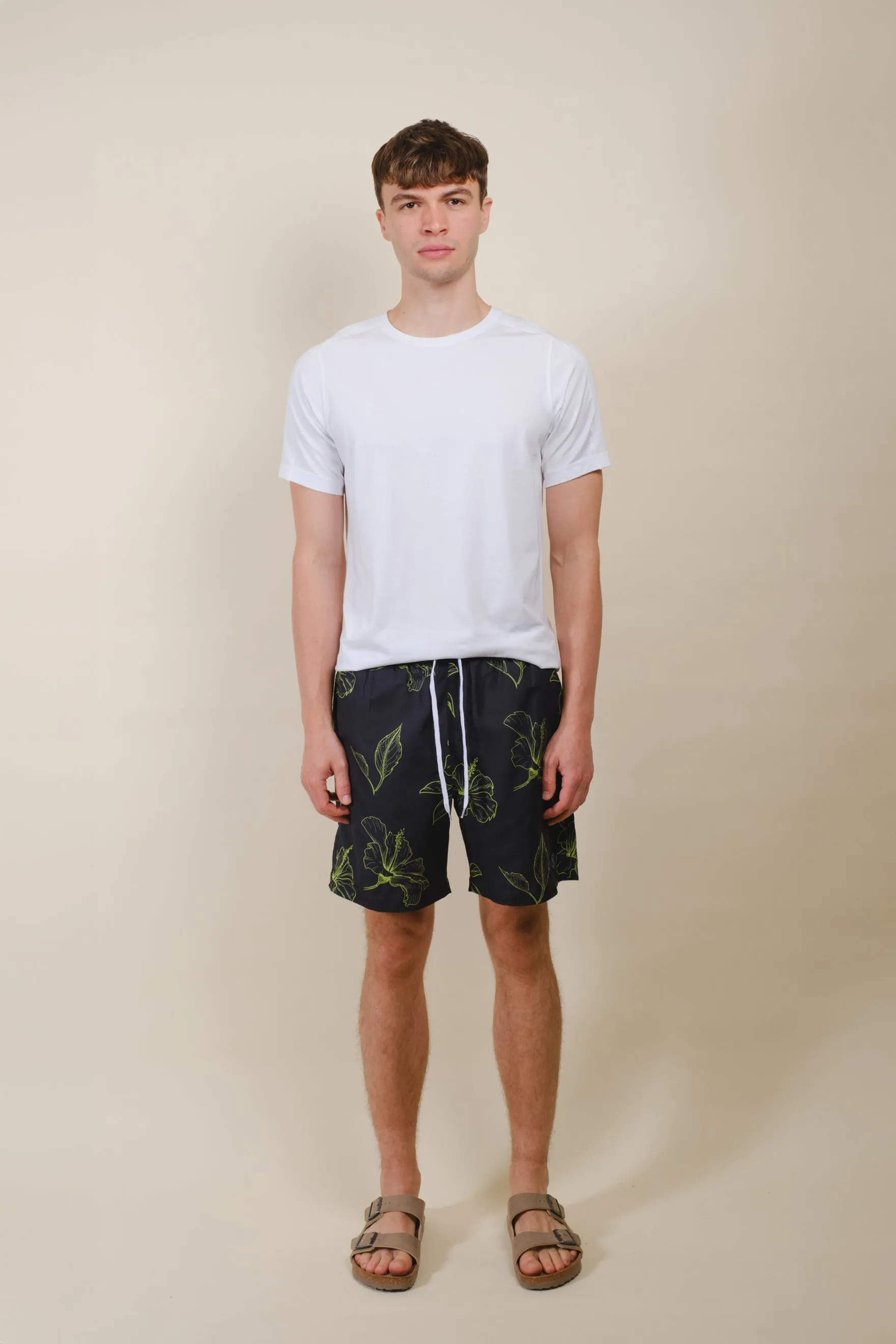 7"  Hibiscus Swim Short