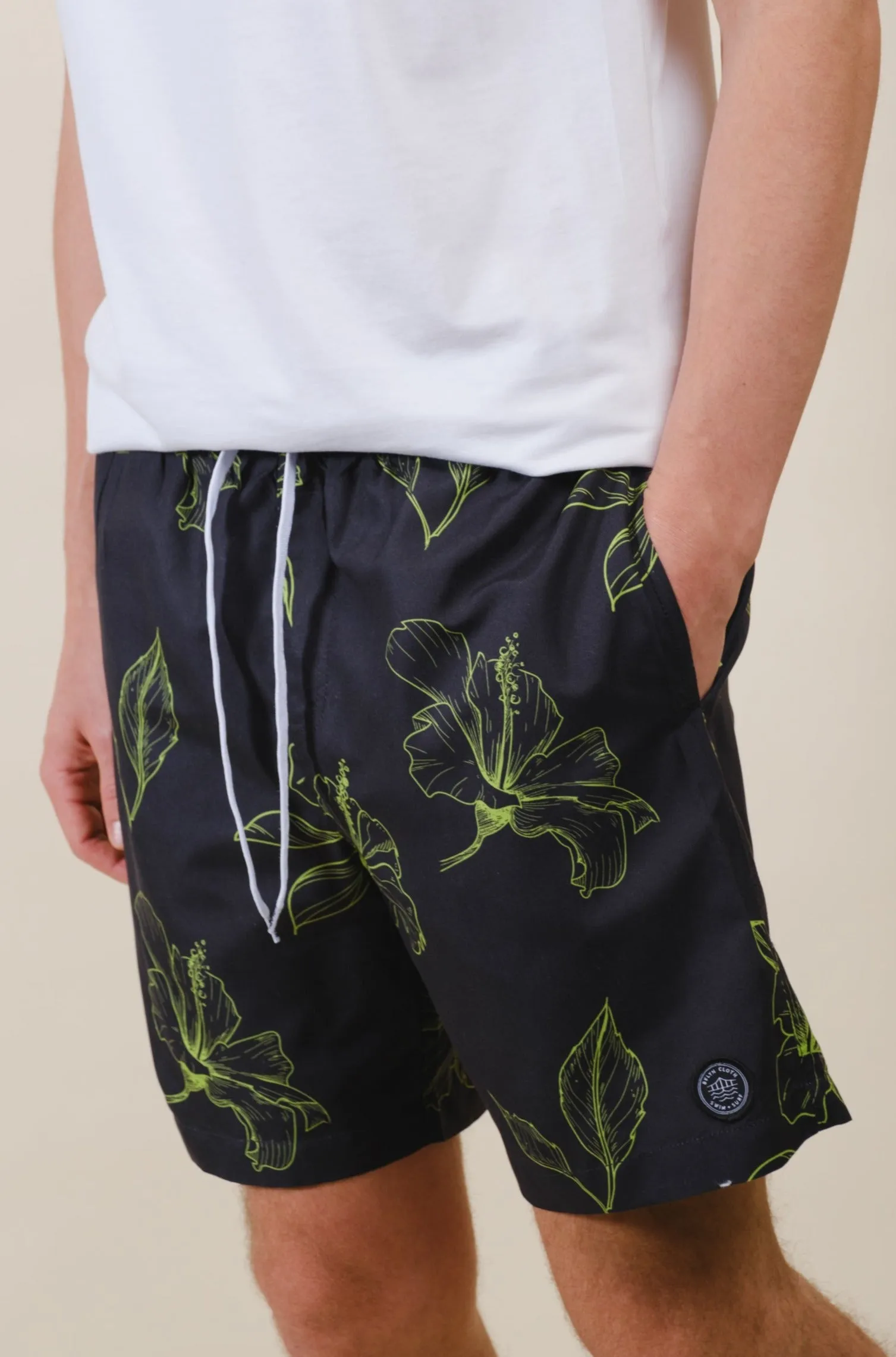 7"  Hibiscus Swim Short