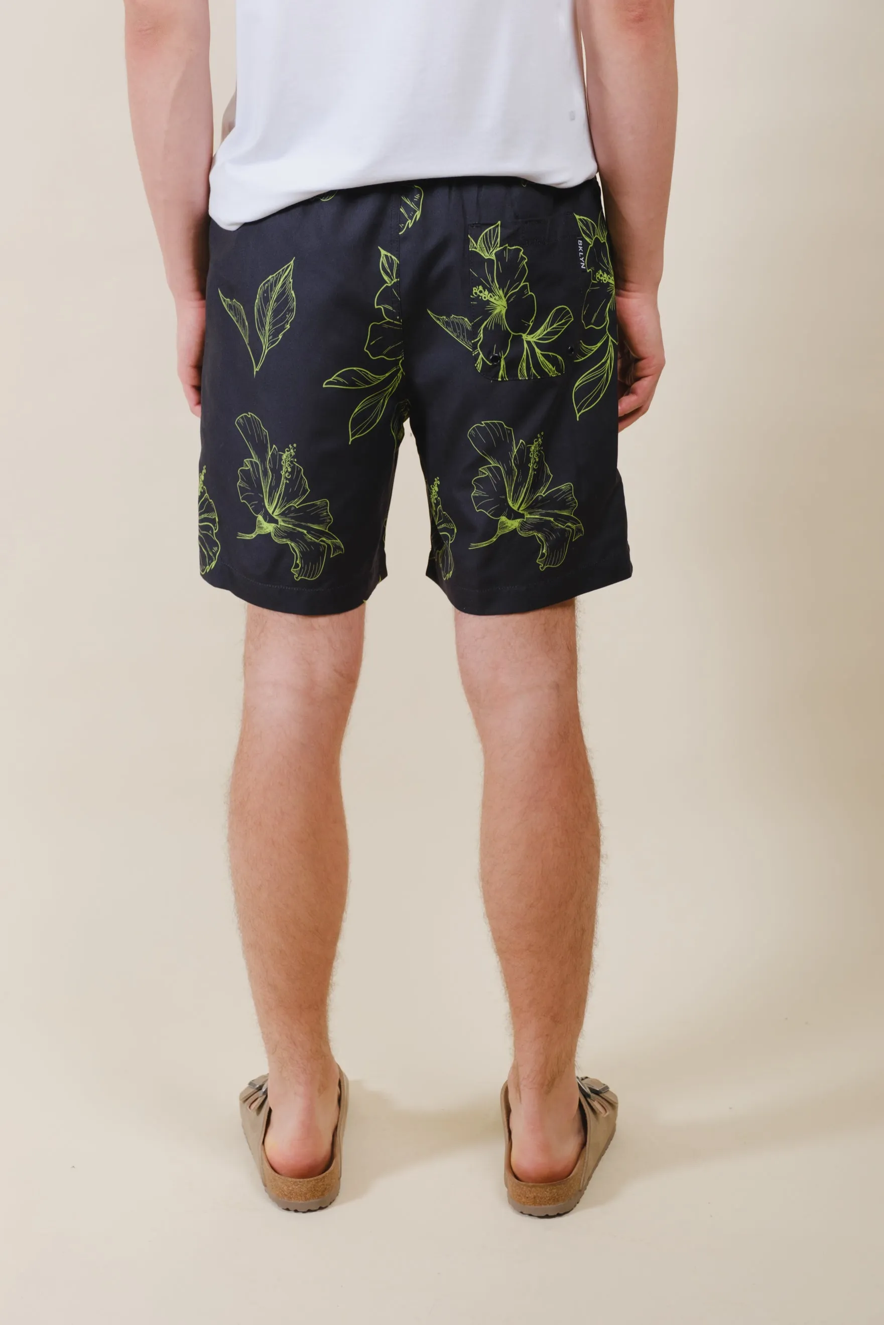 7"  Hibiscus Swim Short