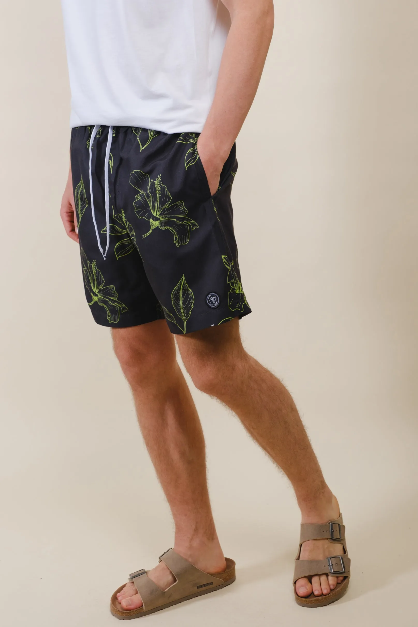 7"  Hibiscus Swim Short