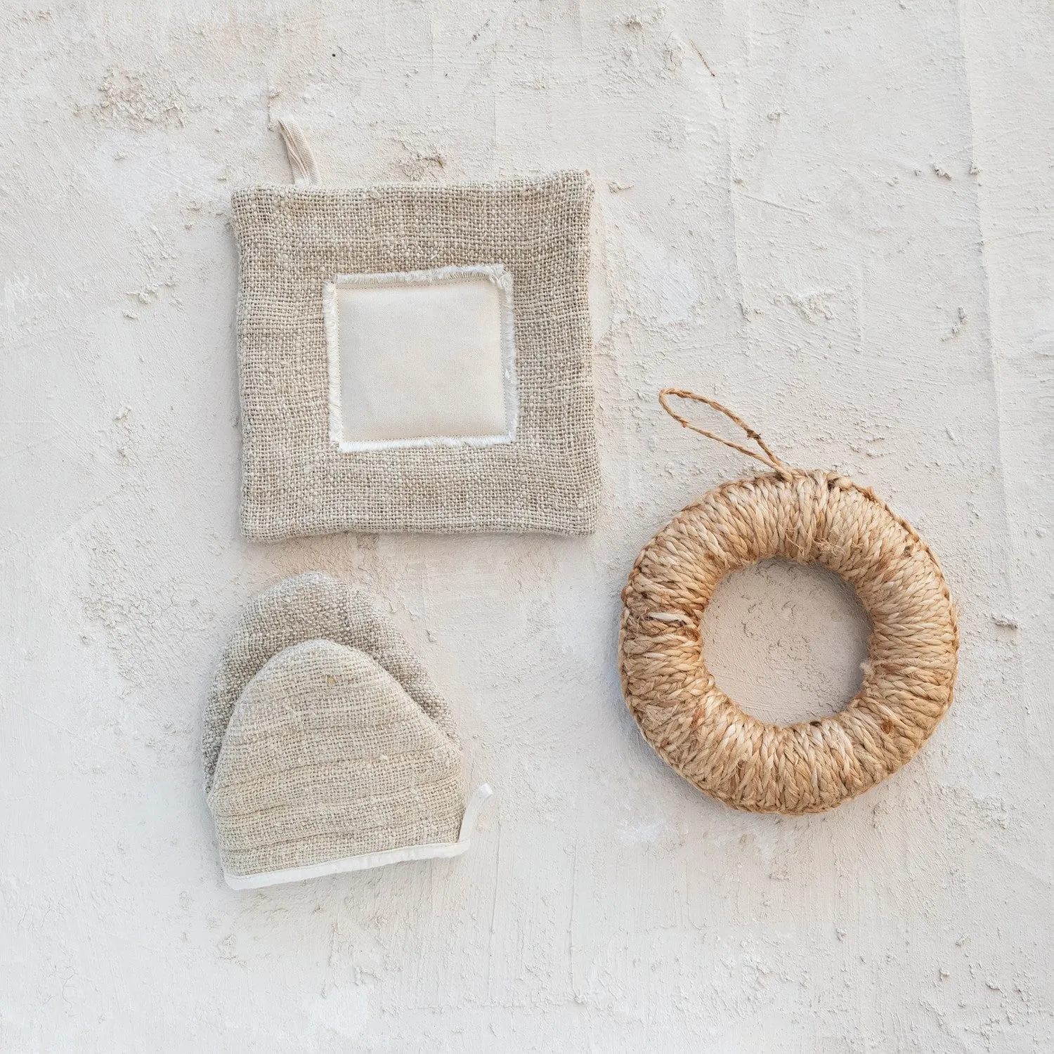 8" Woven Hemp Pot Holder