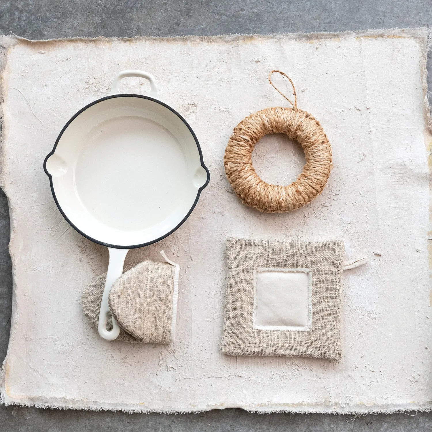 8" Woven Hemp Pot Holder