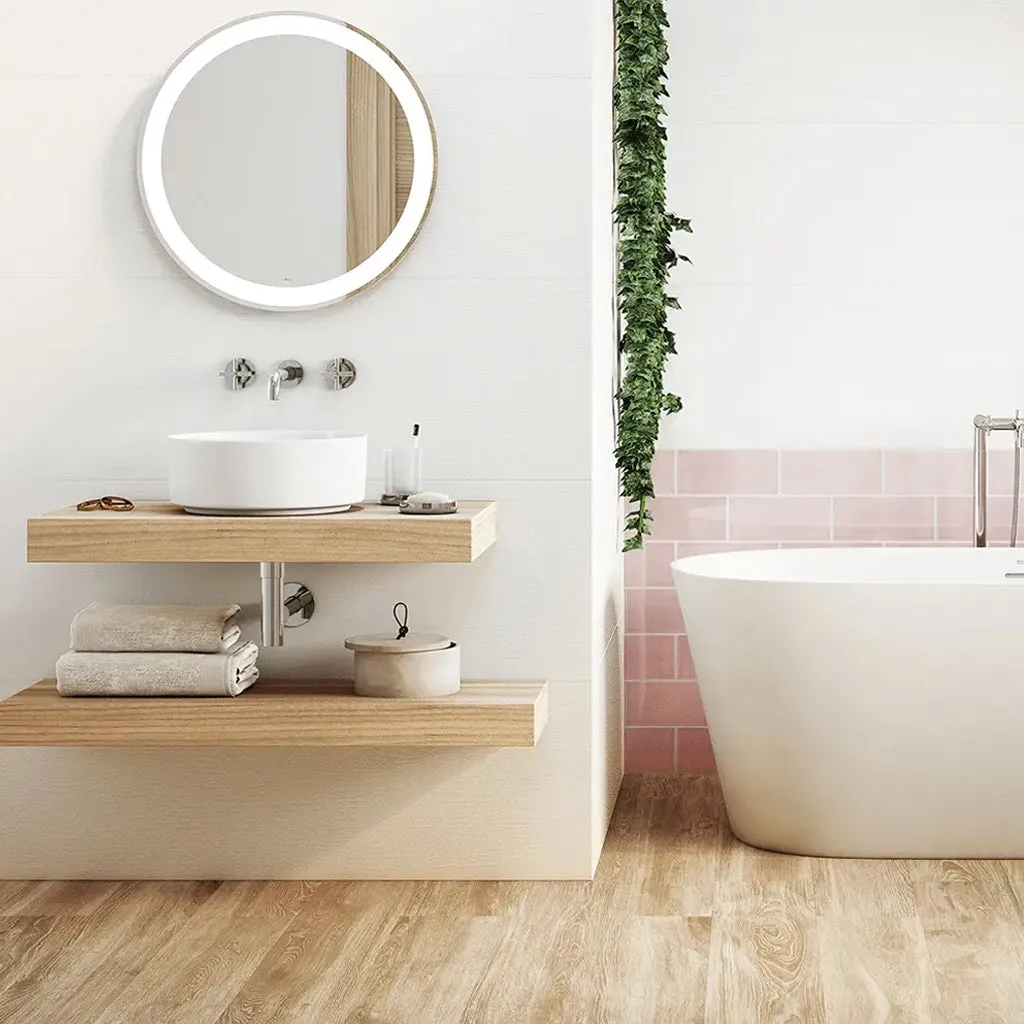 Abbey Roble ABS Floor Tile - Floor Mount - 8 x 48" Porcelain/Glazed - Piece : 2.52 SqFt = $ 4.32 / Box: 20.15 Sqft = $ 87.00 - Pieces Per Box: 8 Units