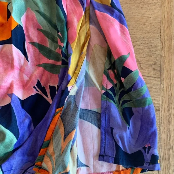Abel the Label Leonard Tropical FloralPurple Orange Maxi Skirt Women’s XS Prelov