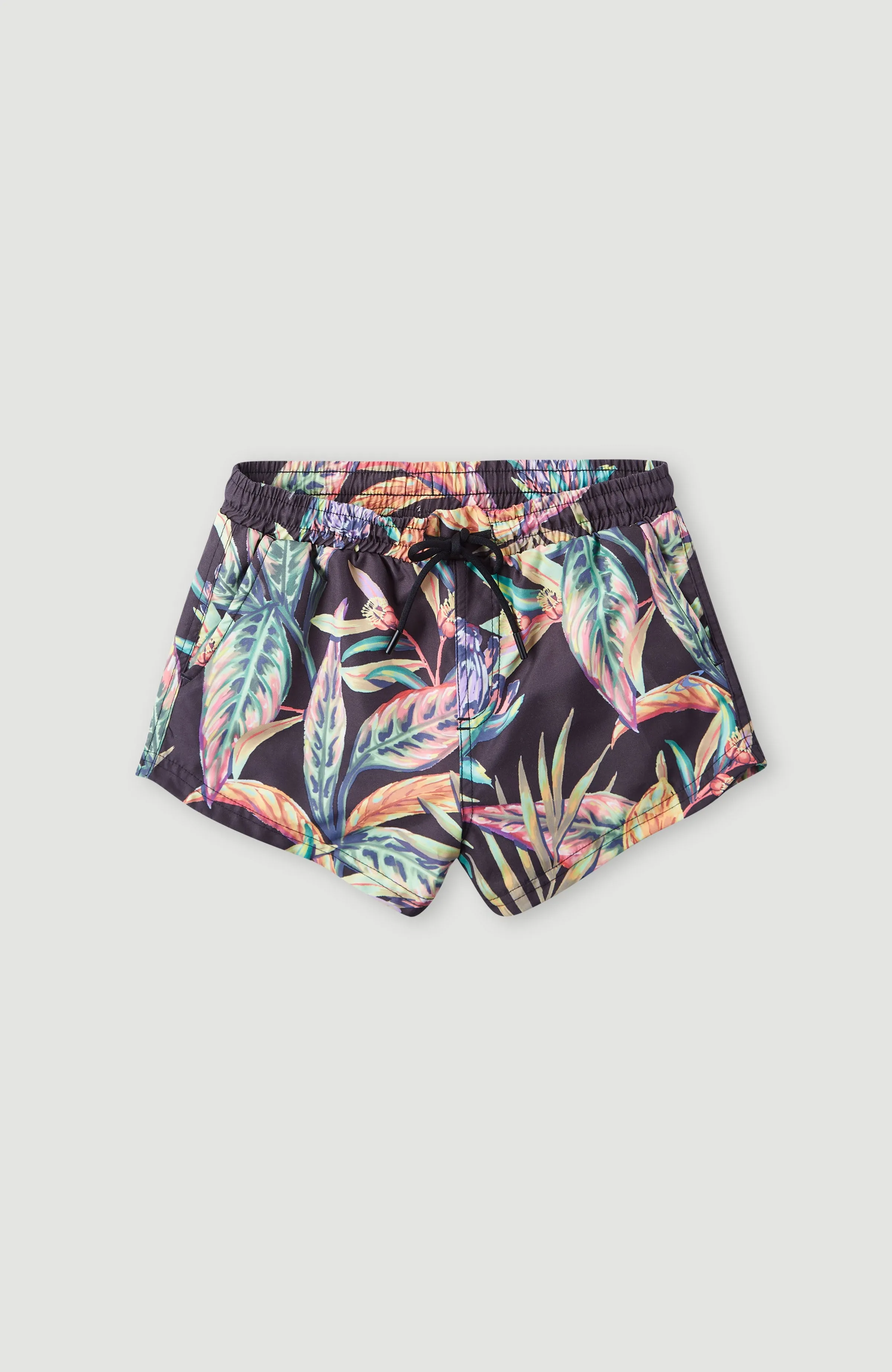 Anglet Badehose | Black Tropical Flower