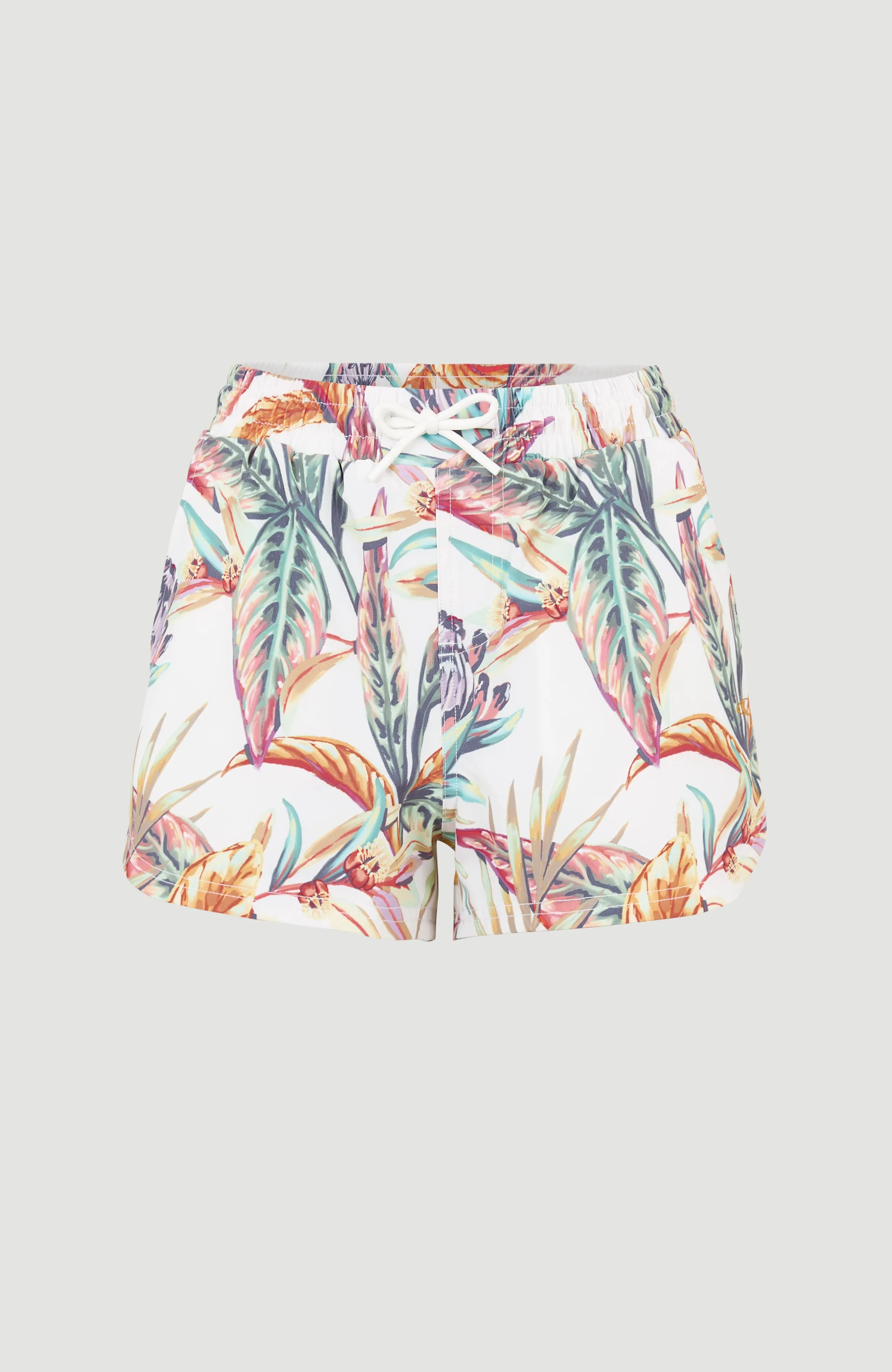 Anglet Badehose | White Tropical Flower