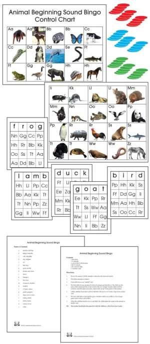 Animal Beginning Sound Bingo