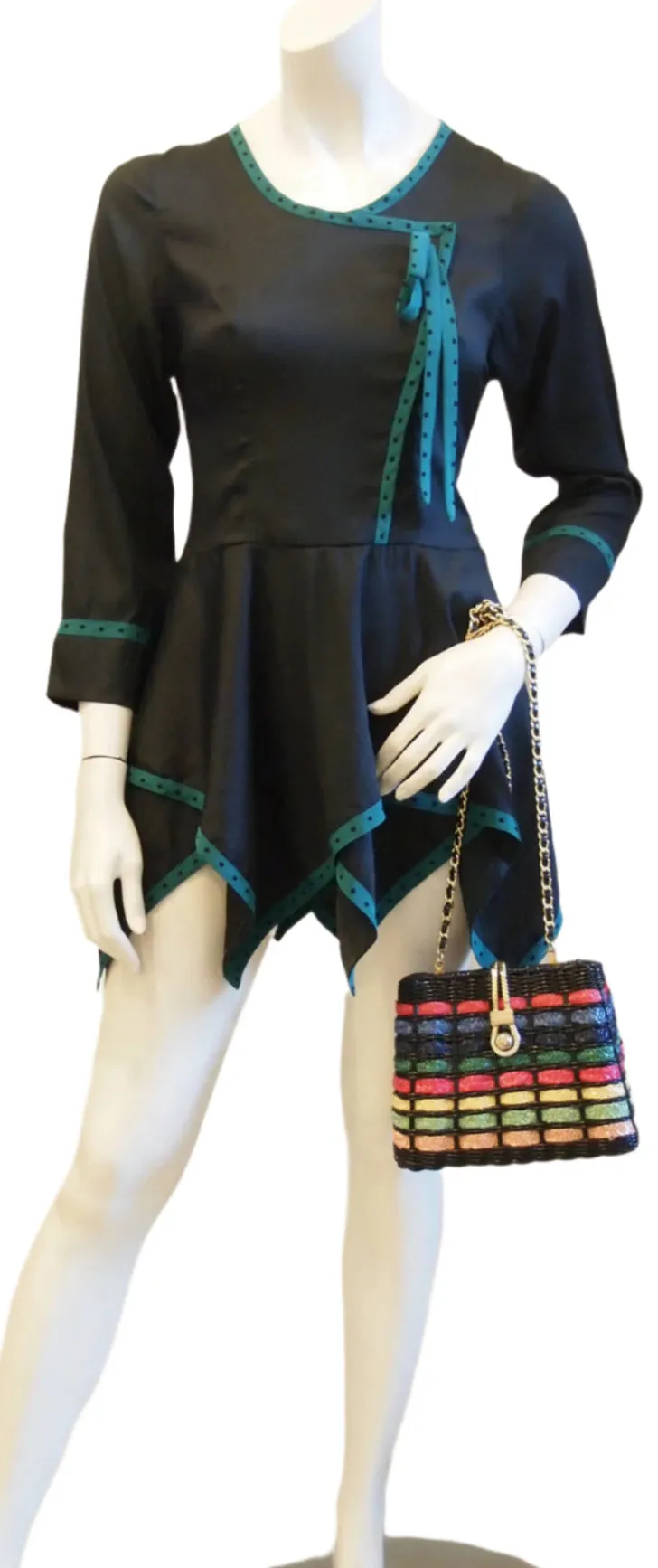 Avante Garde Jagged Hem Vintage Dress