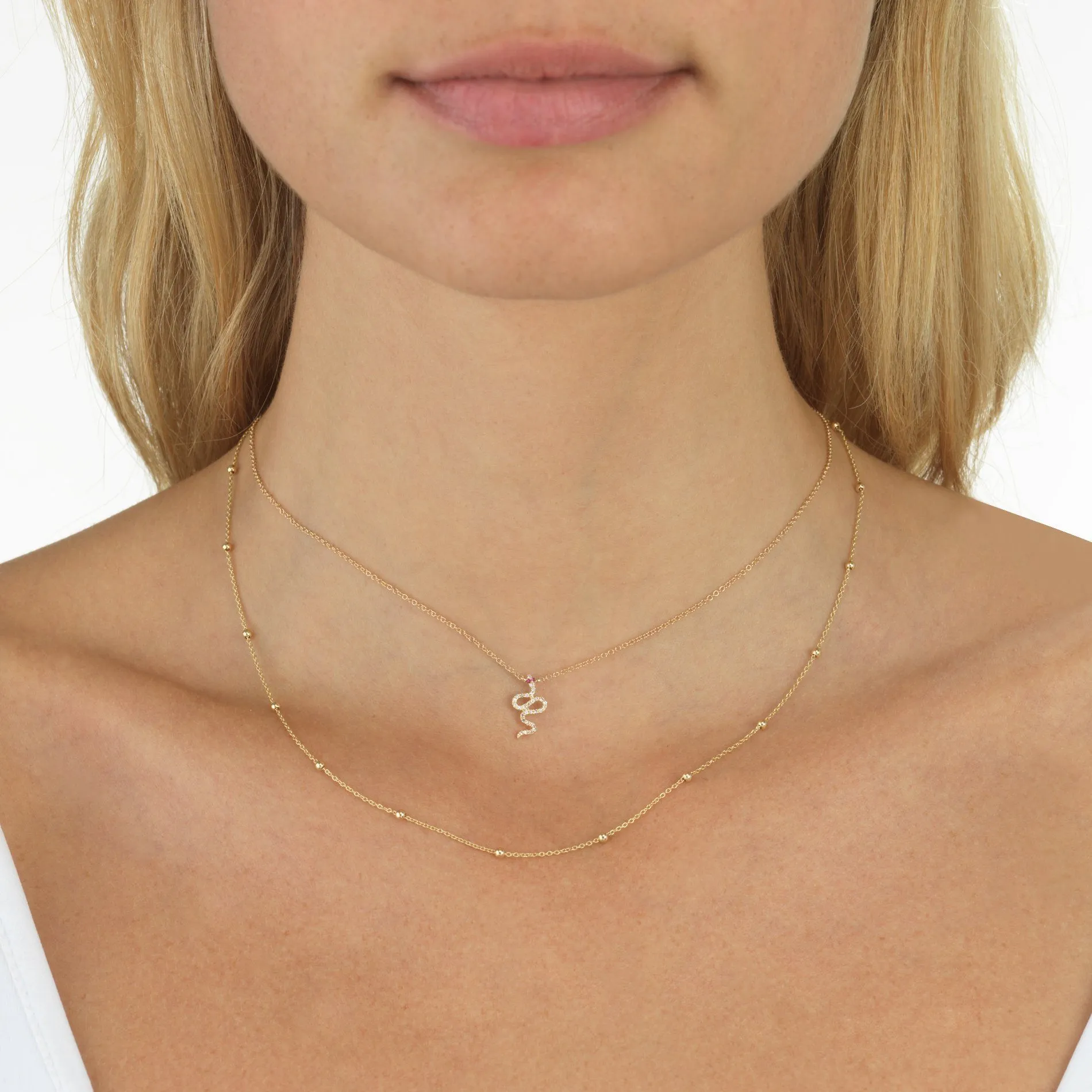 Ball Chain Choker/Necklace 14K