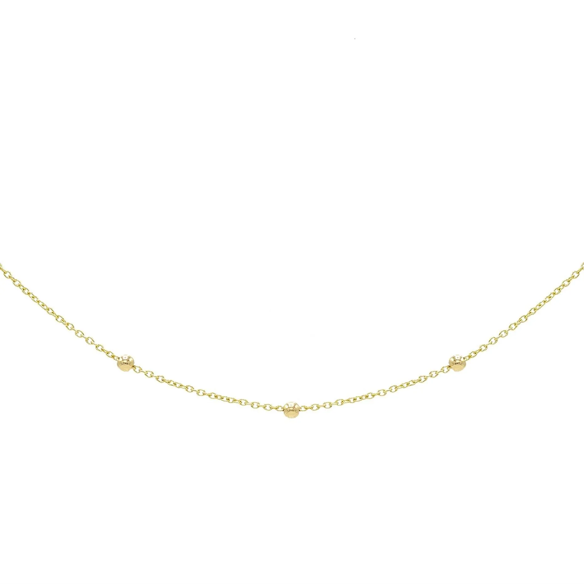 Ball Chain Choker/Necklace 14K