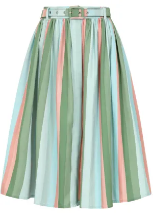 Banned Mila Lollipop Stripes 50's Swing Skirt Multi