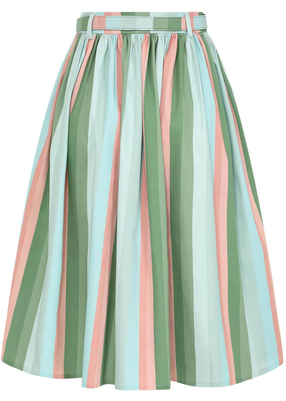 Banned Mila Lollipop Stripes 50's Swing Skirt Multi