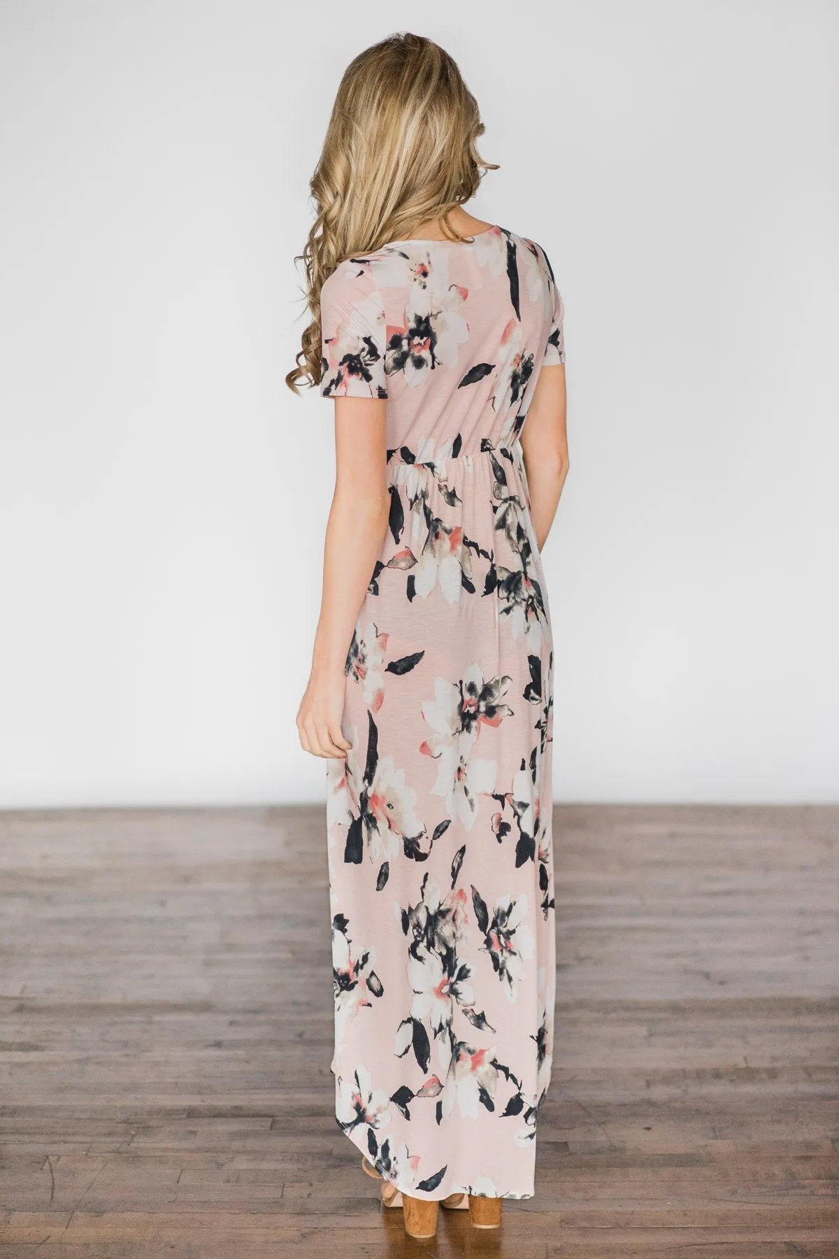 BayDream Believer ~ Pink Floral Maxi Dress