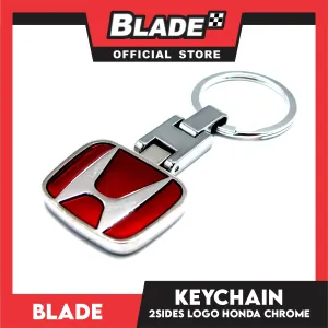 Blade Keychain Logo 2 Sides Honda Chrome (Red)