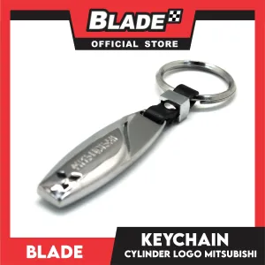Blade Keychain Logo Cylinder Mitsubishi Chrome