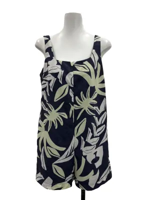 Blue Tropical Print Romper LB