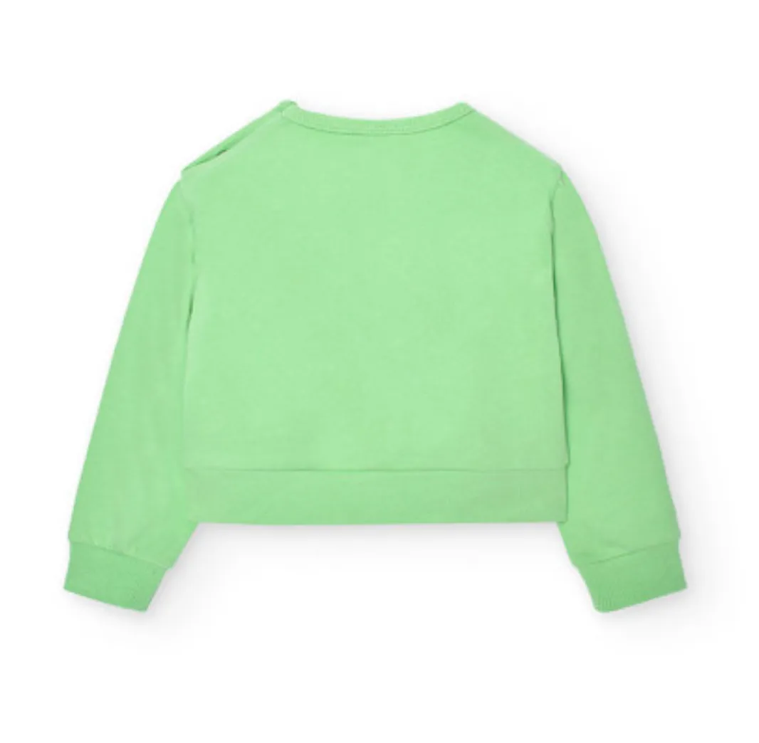 Boboli Pineapple Mint Sweatshirt