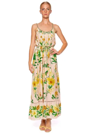 Botanical Beauty Rope Belted Maxi Dress