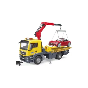 Bruder MAN TGS Flat Top Tow Truck with Roadster with Lights & Siren - 24003750