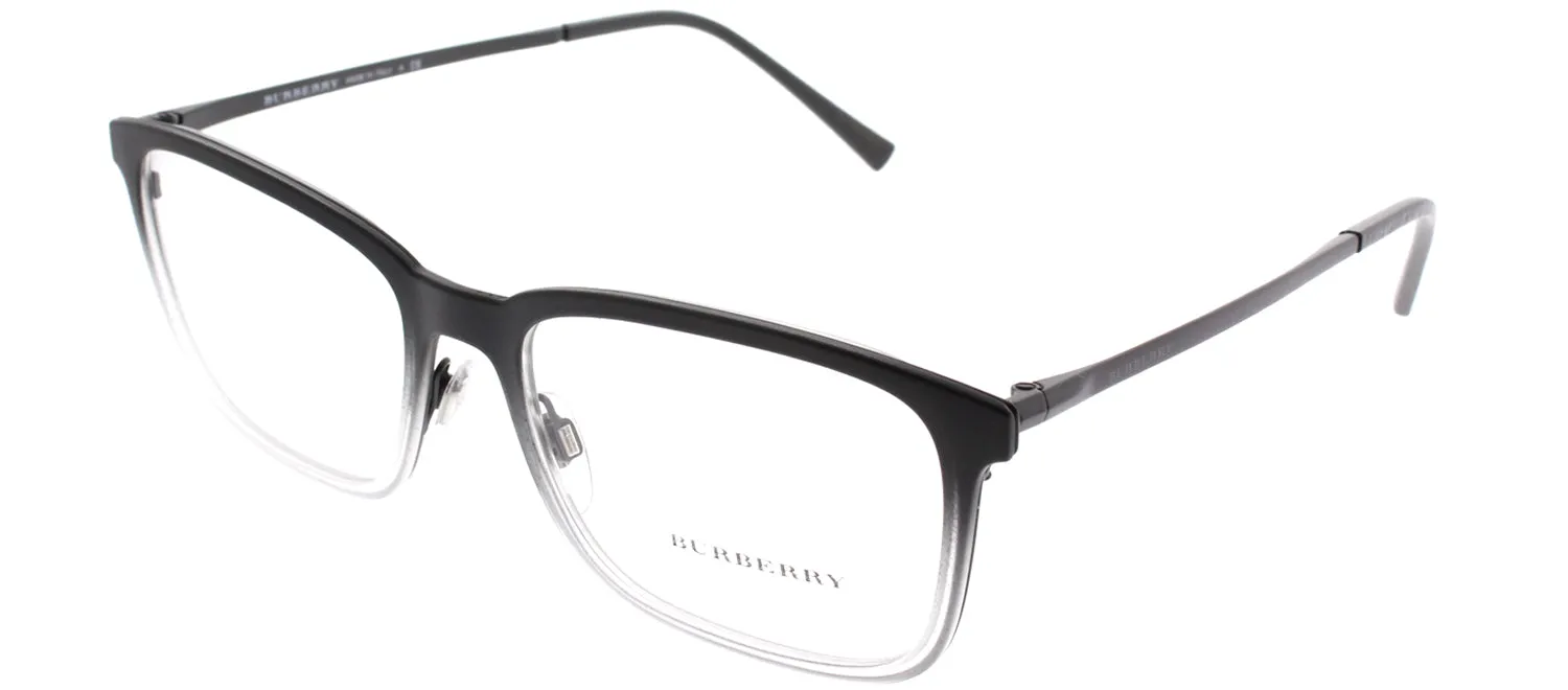 Burberry BE 1315 1007 Rectangle Plastic Black Eyeglasses with Demo Lens