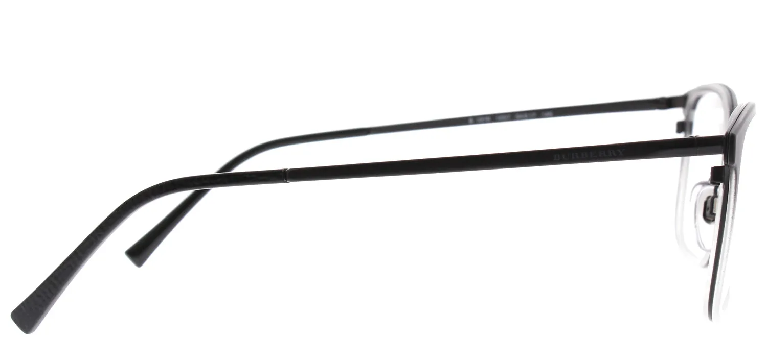 Burberry BE 1315 1007 Rectangle Plastic Black Eyeglasses with Demo Lens
