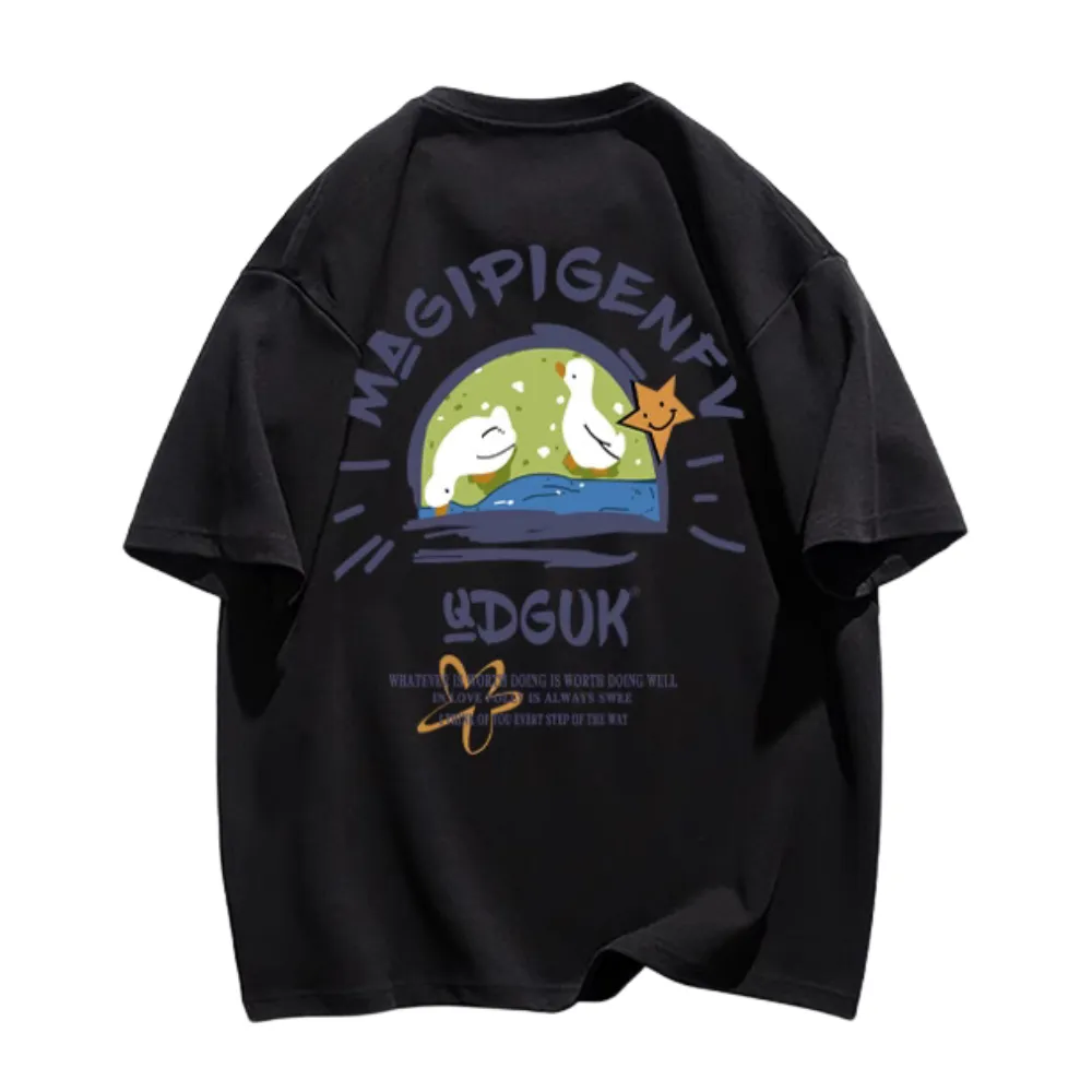 Cartoon Duck Print T-shirt