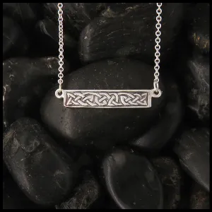 Celtic Knot Bar Pendant in Silver
