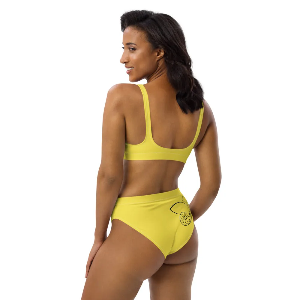 Chambered Nautilus Recycled high-waisted bikini