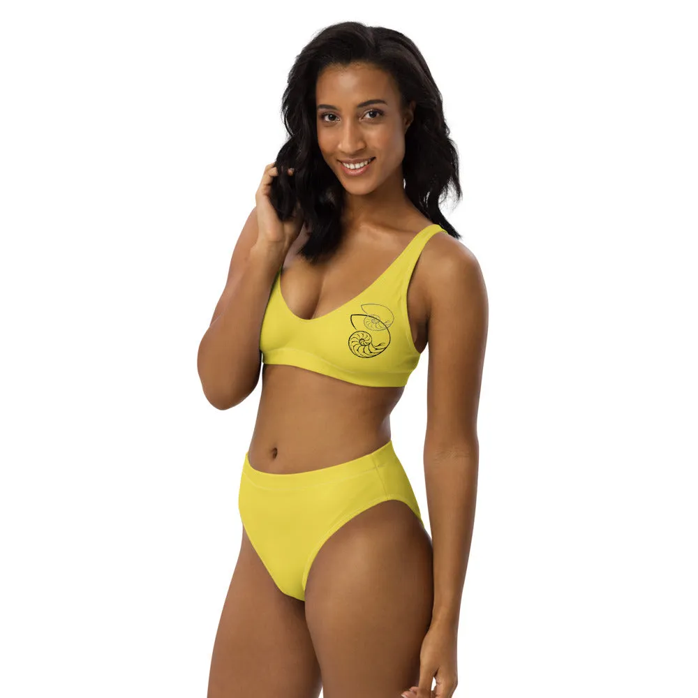 Chambered Nautilus Recycled high-waisted bikini