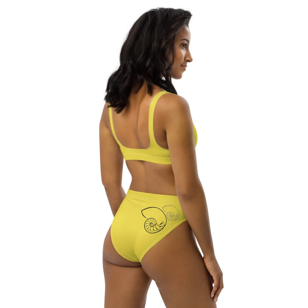 Chambered Nautilus Recycled high-waisted bikini