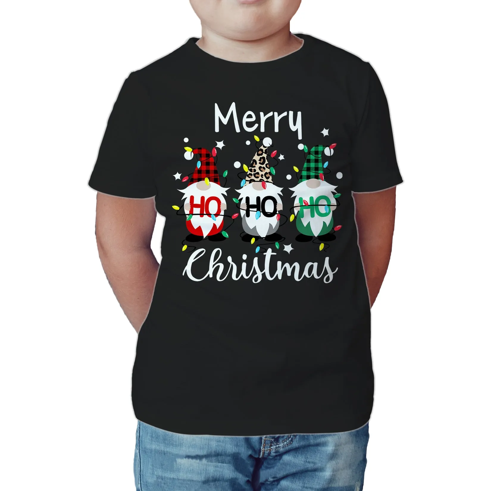 Christmas Elfs Meme Merry Ho Ho Ho Funny Cute Xmas Family Kid's T-Shirt