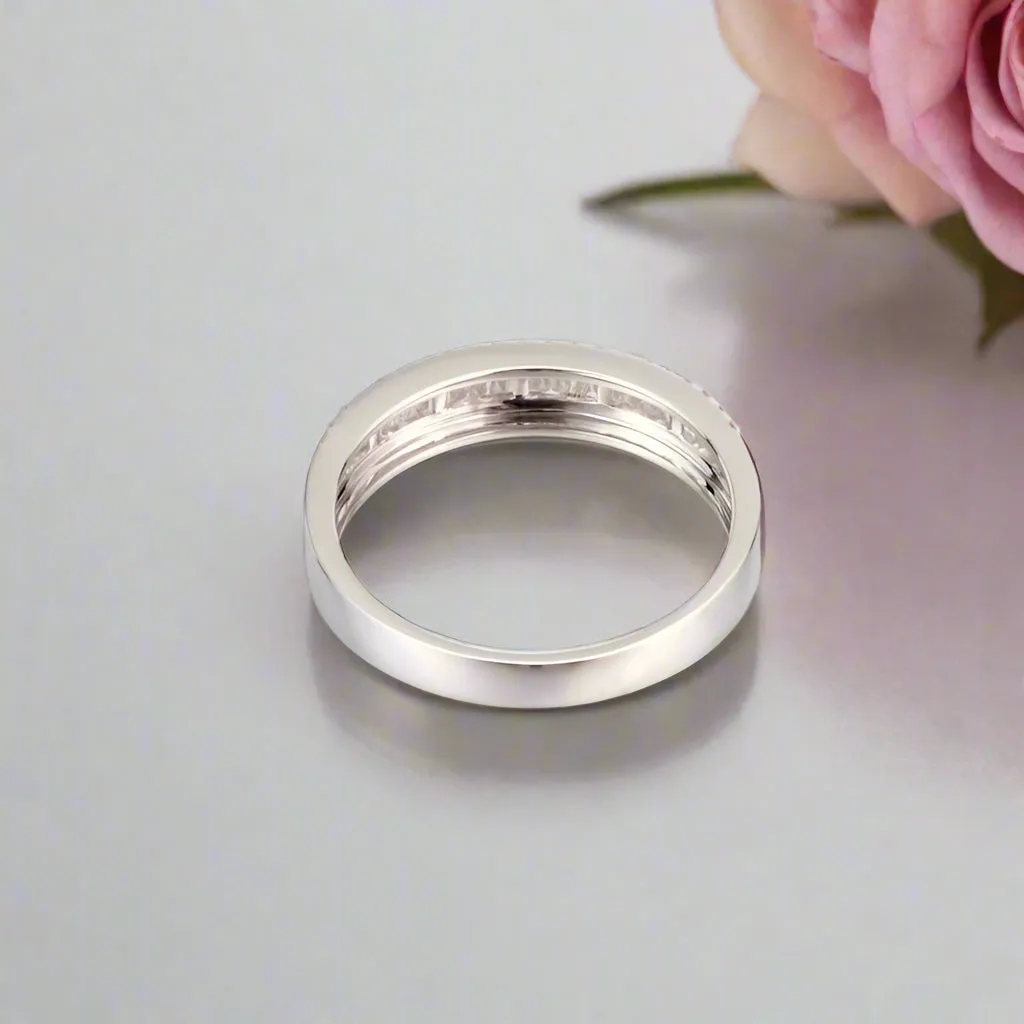 Classic 18k White Gold 0.48 Ctw Natural Diamond Engagement Ring