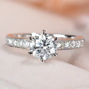 Classic 6 Prong GIA Cert Diamond Engagement Ring